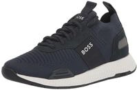 BOSS Herren Lauf Mesh-Mix Sneaker, Mitternachtsblau, 39 EU