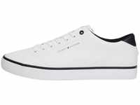 Tommy Hilfiger Herren Vulcanized Sneaker Schuhe, Weiß (White), 45 EU