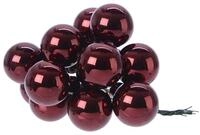 Kaemingk Weihnachtskugeln am Draht Glas 2,5cm x 12 St&uuml;ck Spiegelbeeren...