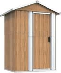vidaXL Gartenhaus Braun 126x97,5x177 cm Verzinkter Stahl