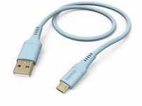 Ladekabel Flexible, USB-A - Micro-USB, 1,5 m, Silikon, Blau