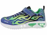Geox J Assister Boy Sneaker, ROYAL/Green, 30 EU