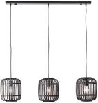 Brilliant Lampe, Woodrow Pendelleuchte, 3-flammig holz dunkel/schwarz,...