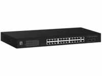 LevelOne GEP-2841 28-Port Web Smart Gigabit PoE Switch, 2 x Uplink SFP, 2 x Uplink