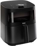 Haier Hei&szlig;luftfritteuse mit Glasfenster I Airfryer mit 9 Programmen & 7 Liter