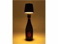 Akku Touch Flaschenleuchte 60 LED 14 x 10 cm - schwarz - Flaschenlicht warm und...