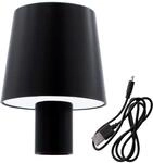 Akku Touch Flaschenleuchte 60 LED 14 x 10 cm - schwarz - Flaschenlicht warm und kalt
