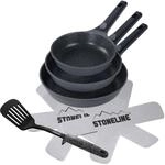 STONELINE SMART Pfannenset 6-teilig 20/24/28 cm, Pfanne Aluguss, Abnehmbarer Griff