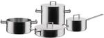 Alessi Convivio DC100S7 - Design Kochgeschirr-Set, 18/10 Edelstahlgriffe mit
