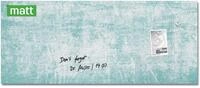 SIGEL GL297 Premium Glas-Magnettafel 130x55 cm, blau-gr&uuml;n, Design Turquoise Wall,