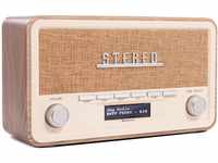 Denver Retro Bluetooth Radio DAB-18 WH, Sport, Mehrfarbig (Mehrfarbig),