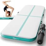 KM KM Fit Turnmatte Aufblasbar Airtrack Gymnastikmatte 3M Tumbling Matte...