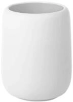 blomus | Zahnputzbecher | SONO | Keramik | Farbe White | 11 x 8,5 x 8,5 cm