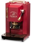 Faber Pro Deluxe Kaffeemaschine aus Messing mit Waffeln aus Ese Papier 44 mm (Cherry