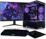 BEASTCOM Q3 Gaming PC Set Komplett, AMD Ryzen 5 5600GT, 4K Vega Radeon Grafik, 16GB