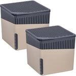 WENKO Raumentfeuchter Mod. Cube, 2er Set, je 1000 g Entfeuchter Granulat, f&uuml;r R&auml;ume