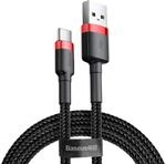 Baseus Cafule Cable - USB to USB-C Connect und Charge Cable 2 A, 2 M (Red/Black)