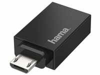 Hama USB OTG Adapter, Micro USB Stecker – USB A Buchse (Adapter zum Anschluss von