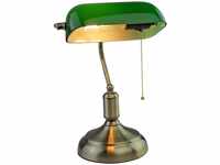 Bankerlampe mit Lampenschirm - Retro Tischlampe Schreibtischlampe...