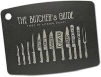 JADE Schneidebrett Gourmet Kitchen - Lasergravur "The butchers guide" mit