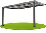 Juskys Terrassen&uuml;berdachung 4x3 m mit Schiebedach - Terrassendach aus Aluminium mit