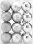 CASARIA&reg; Weihnachtskugeln 24tlg Kunststoff Silber
