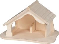 Holztiger 80612 Puppenhaus, Stall & Weihnachtskrippe aus Holz, montiert, 54 &times; 37,4