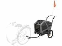 TRIXIE Fahrrad-Anhänger, S: 64 × 92 × 80/130 cm, grau/Salbei, Innenmaße: 41...
