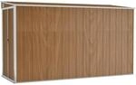 vidaXL Wandmontiertes Gartenhaus Braun 118 x 288 x 178 cm Verzinkter Stahl