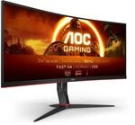 AOC Gaming CU34G2XP - 34 Zoll WQHD Curved Monitor, 180 Hz, FreeSync Prem., HDR400