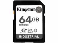 Kingston Industrial SDXC Speicherkarte 64GB Class 10, UHS-I, U3, V30, A1 pSCL