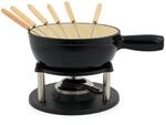 BBQ-Toro Gusseisen Fondue Set f&uuml;r 6 Personen | 2 Liter | Fondueset 9 teilig mit