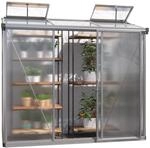 GFP Gew&auml;chshaus Anlehngew&auml;chshaus Adena 13 aus Alu - 222x77 cm - 10 mm...