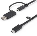 StarTech.com 1m USB-C Kabel mit USB-A Adapter Dongle - Hybrid 2-in-1 USB-C Kabel mit