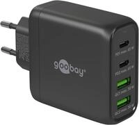 goobay 64817 USB-C PD 4-Fach Multiport Schnellladeger&auml;t (68W) / 2X USB-A 2X USB-C