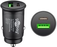 goobay 59521 2-Port Auto/KFZ Ladeger&auml;t mit USB-C PD (Power Delivery), Mini