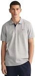 Gant Herren Reg Contrast Pique Rugger Polohemd, Grey Melange, M EU
