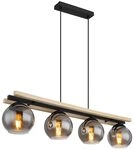 Globo H&auml;ngeleuchte Design Conni Holz 4 Lichter &ndash; 15569-4H