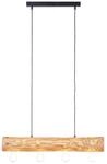 BRILLIANT Lampe, Trabo Pendelleuchte 4flg eiche ge&ouml;lt, 4x A60, E27, 25W, Holz...