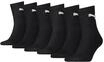 PUMA Unisex Kurze Socken Short Crew Sportsocken Tennis 6-er Pack, Farbe:Black, Socken