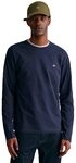 Gant Herren REG Shield LS T-Shirt Logo Langarmshirt, Evening Blue, S