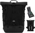 Johnny Urban Reiserucksack Damen & Herren Schwarz - Allen Travel L - 37L Rolltop
