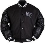 Mil-Tec NY Baseball Jacke mit Patch &bull; Stylishe College Jacke in Schwarz &bull; Urbaner