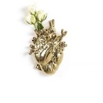 Seletti &bdquo;Love in Bloom Gold Vase, Herz, Goldbeschichtung.