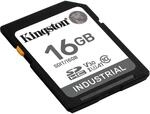 Kingston Industrial 16 GB SDHC Speicherkarte, schwarz, UHS-I U3, Class 10, V30
