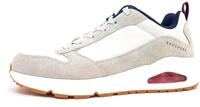 Skechers Herren UNO STACRE Sneaker, Off-White Leather/Pu/Trim, 43 EU