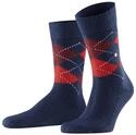 Burlington Herren Socken Preston M So weich und warm gemustert 1 Paar, Blau Steel