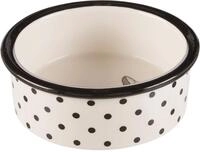 TRIXIE Napf, Keramik, 0,3 l/&oslash; 12 cm, wei&szlig;/schwarz