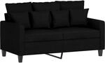 vidaXL 2-Sitzer-Sofa Schwarz 120 cm Stoff