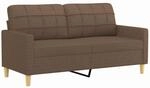 vidaXL Sofa 2 Sitzer, Couch f&uuml;r Wohnzimmer, Polstersofa mit Metallgestell,